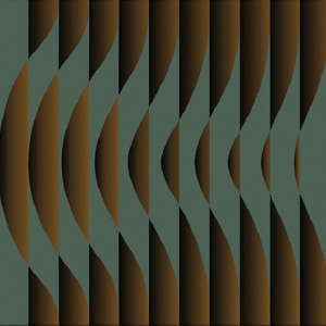 Yo2 FR1.01.2 GL Frequency - mural geometryczny w pasy i półokrągłe kształty