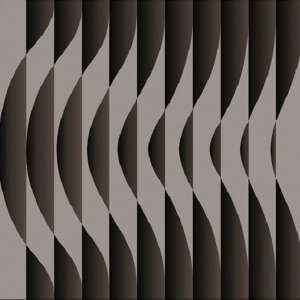 Yo2 FR1.01.3 GL Frequency - mural geometryczny w pasy i półokrągłe kształty