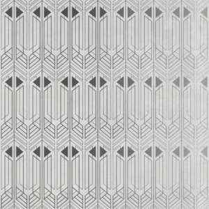 Yo2 MS1.01 IS Mold Stencils - mural geometryczny w metalicznych kolorach