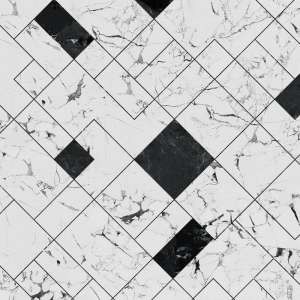 Yo2 CI1.03.1 FF Cast Icons - marmurowy mural z motywem prostokątów i kwadratów