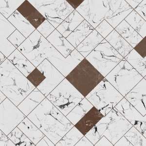 Yo2 CI1.03.2 FF Cast Icons - marmurowy mural z motywem prostokątów i kwadratów