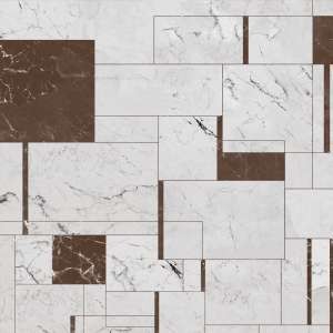 Yo2 CI1.05.2 FF Cast Icons - marmurowy mural z motywem prostokątów i kwadratów