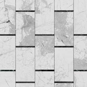 Yo2 CI1.08.1 FF Cast Icons - marmurowy mural z motywem prostokątów i kwadratów