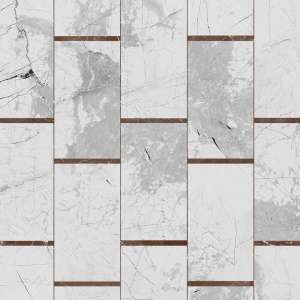 Yo2 CI1.08.2 FF Cast Icons - marmurowy mural z motywem prostokątów i kwadratów