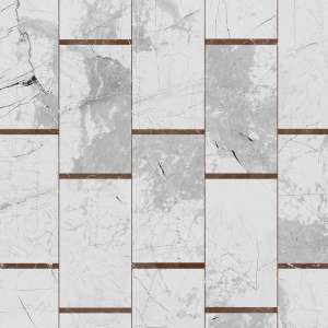 Yo2 CI1.08.2 FF Cast Icons - marmurowy mural z motywem prostokątów i kwadratów