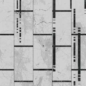 Yo2 CI1.09.1 FF Cast Icons - marmurowy mural z motywem prostokątów i kwadratów