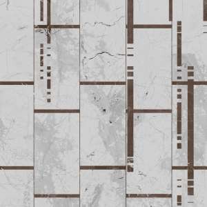 Yo2 CI1.09.2 FF Cast Icons - marmurowy mural z motywem prostokątów i kwadratów