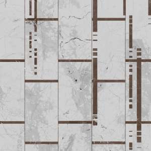 Yo2 CI1.09.2 FF Cast Icons - marmurowy mural z motywem prostokątów i kwadratów