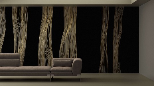 Yo2 LI1.01 IS Lineation - mural z falującymi liniami