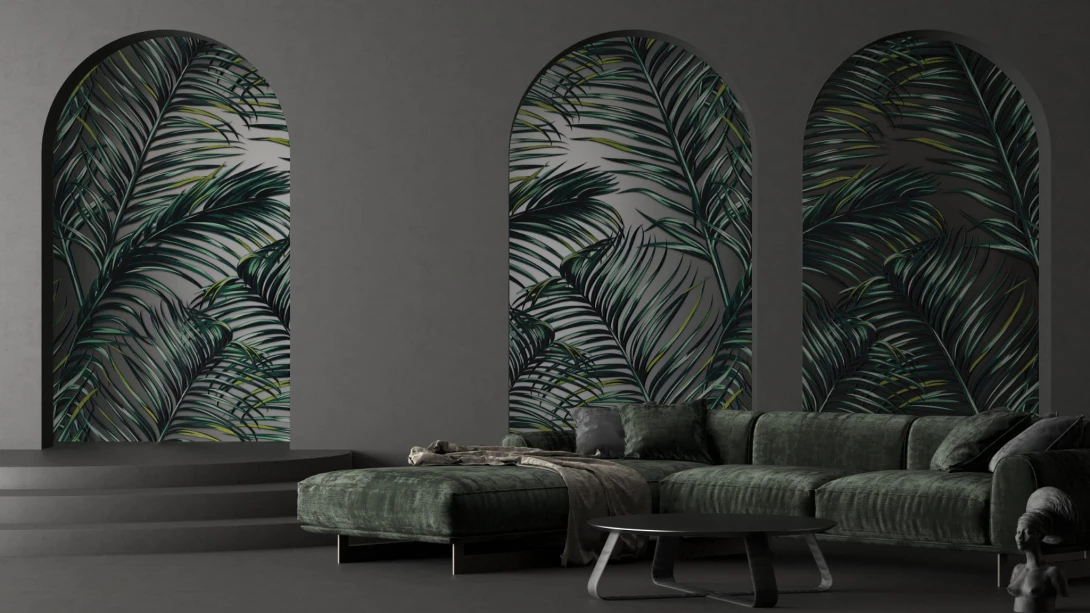 Yo2 LP1.01 SG Luminous Palms - mural z motywem liści palm