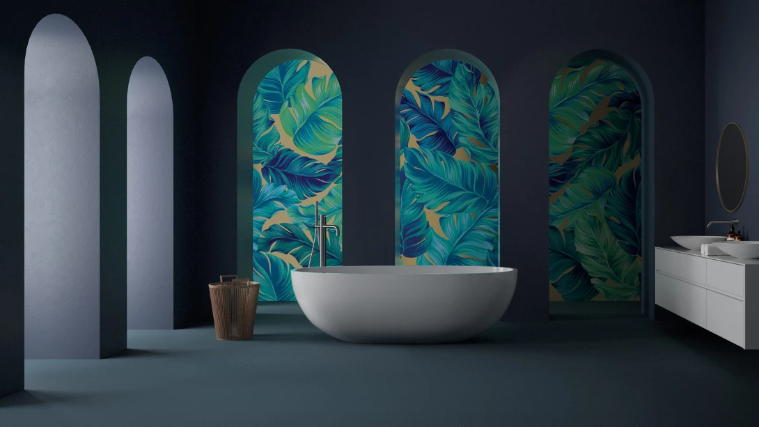 Yo2 LP1.07 SG Luminous Palms - mural z motywem liści palm