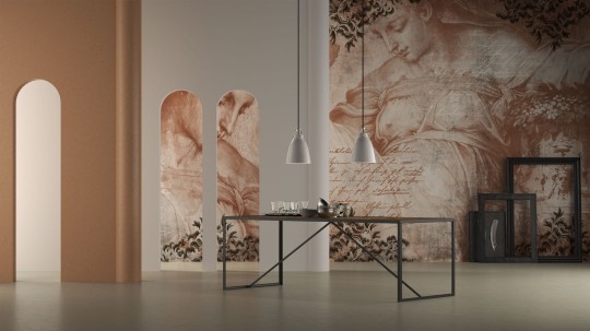 Yo2 OA1.01 FF Offbeat Antiques - renesansowy mural z kobietami z elementami leśnymi