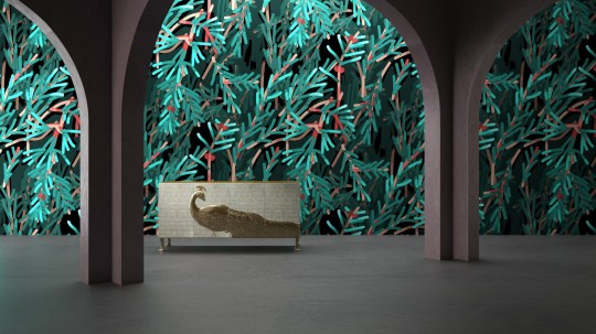 Yo2 IW1.01 FF Into The Woods - mural z motywem głębi lasu