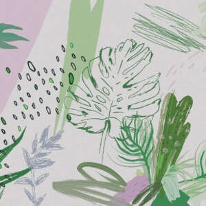 Yo2 FS1.02.1 CR Fluky Spots - abstrakcyjny mural z motywem bazgrołów i liści