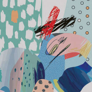 Yo2 FS1.03.2 CR Fluky Spots - abstrakcyjny mural z motywem bazgrołów i kółek