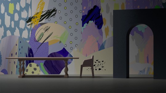 Yo2 FS1.03.2 CR Fluky Spots - abstrakcyjny mural z motywem bazgrołów i kółek