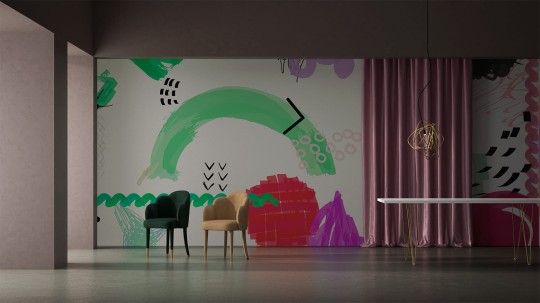 Yo2 FS1.05.1 CR Fluky Spots - abstrakcyjny mural z motywem bazgrołów