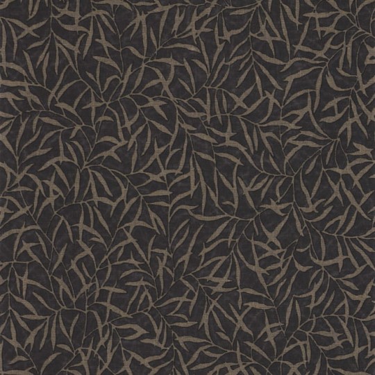 Casadeco 88179811 Bali Bambu Noir Reglisse - tapeta w liście bambusa