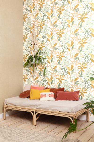 Caselio 100601010 L’epopee Hygge Uni Gris - szara tapeta imitująca tkaninę