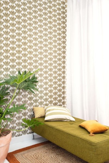 Caselio 103711040 L’epopee Eldorado Nude - tapeta w gaje palmowe