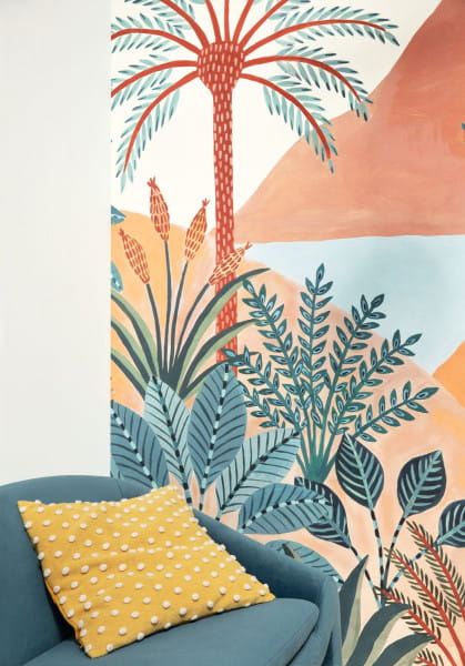 Caselio 103753404 L’epopee Viree Tropicale Multicouleurs L - mural z motywem egzotycznego krajobrazu