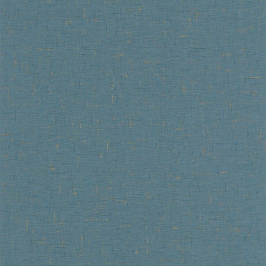 Caselio 103776231 Golden Age Gaze Metal Bleu Canard or - tapeta tekstylna z metalizującymi elementami