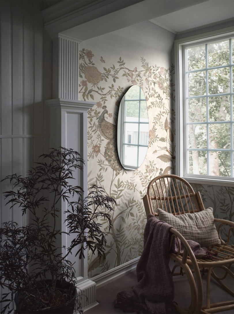 Boras Tapeter 9467W Studio Chinoiserie - mural z motywem ogrodu