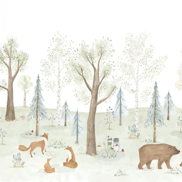 Casadeco 88547610 Once Upon A Time The Enchanted Forest Full rozmiar S - mural leśne zwierzątka