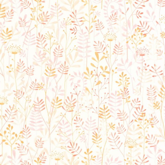 Casadeco 88324630 Once Upon A Time Wild Garden Rose Nude - tapeta z motywem ogrodu i kwiatów