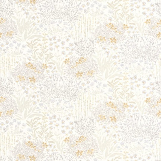 Casadeco 88309102 Once Upon A Time Flowered Grove Naturel - tapeta z motywem ogrodu i kwiatów