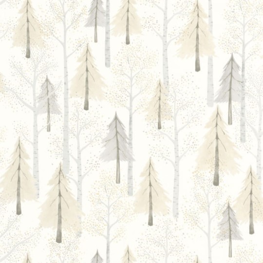 Casadeco 88249210 Once Upon A Time Walk In The Forest Naturel - tapeta las