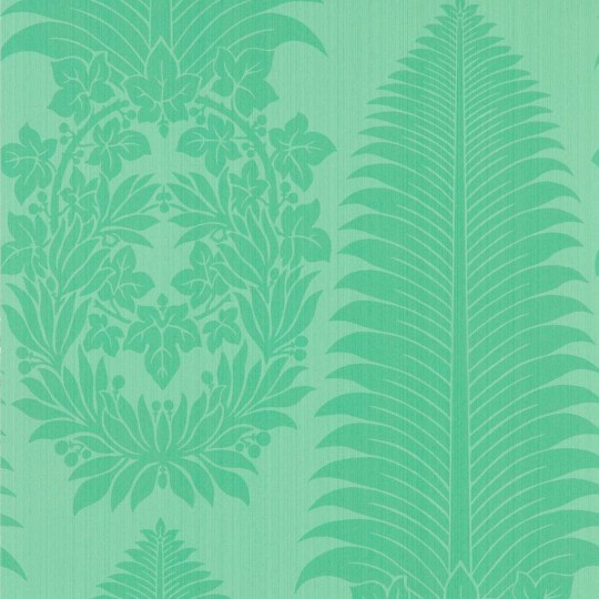 Zoffany 313024 Cotsworld Manor MARSDEN''S PALM DAMASK PALE POISEN - tapeta z motywem adamaszku
