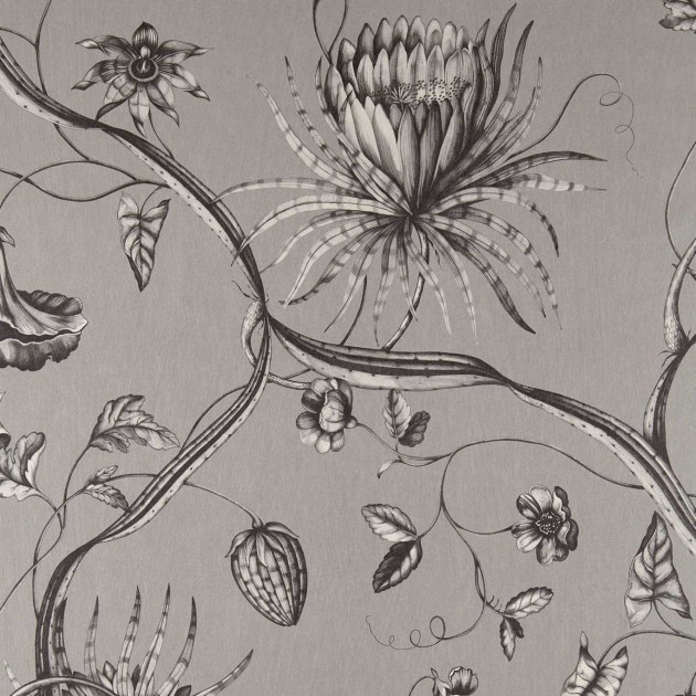 Zoffany 312621 Cotsworld Manor PHAEDRA Silver - tapeta z motywem pnących kwiatów