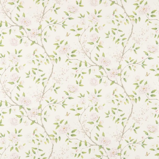 Zoffany 311338 Cotsworld Manor ROMEY''S GARDEN BLOSSOM - tapeta z motywem pnącej piwonii i liści