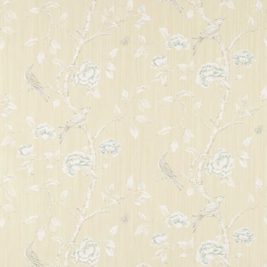 Zoffany 311345 Cotsworld Manor WOODVILLE PEBBLE - tapeta z motywem chinoiserie, piwonii i ptaków