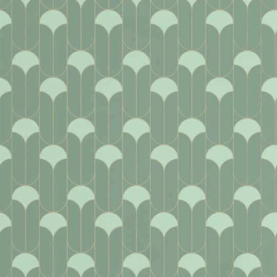 Caselio 103967299 Green & Co Paris Vert De Gris - tapeta geometryczna