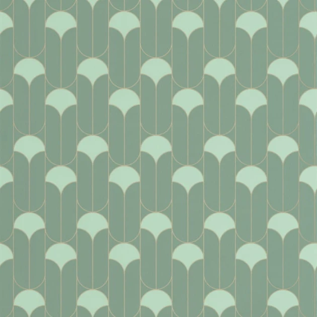 Caselio 103967299 Green & Co Paris Vert De Gris - tapeta geometryczna