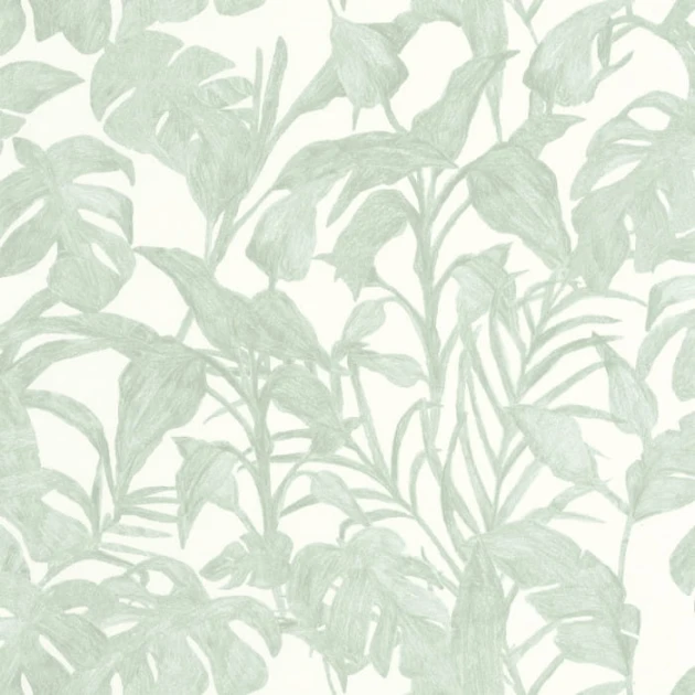 Caselio 103870788 Green & Co Bogota Vert D’eau - tapeta w liście