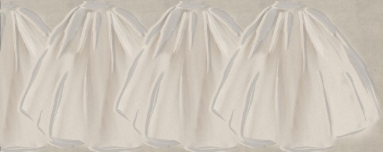 Wall&Deco WET_WH2202 Wheeling Wet System - mural z zarysem spódnic vintage