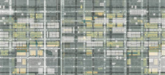 Wall&Deco WET_SV2201 Smallville Wet System - mural z geometryczną mapą miasta