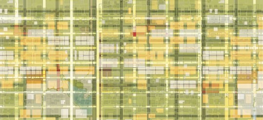 Wall&Deco WET_SV2202 Smallville Wet System - mural z geometryczną mapą miasta