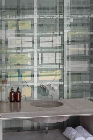 Wall&Deco WET_SV2202 Smallville Wet System - mural z geometryczną mapą miasta