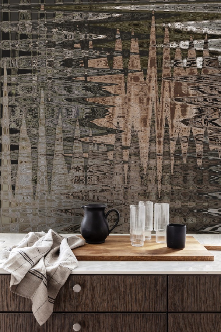 Wall&Deco WET_LW2201 LiquidWood Wet System - mural z motywem segmentów drzewa