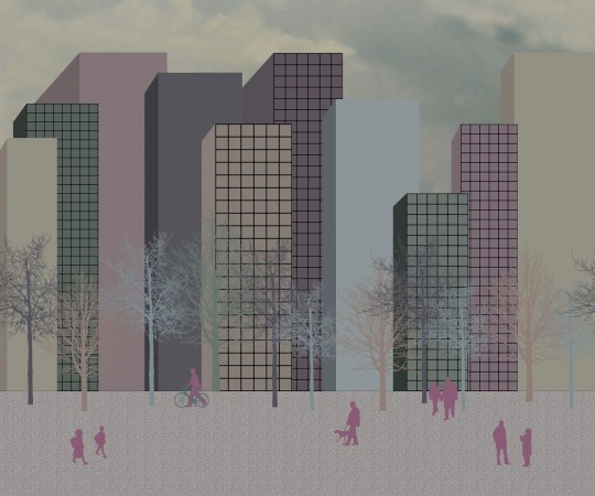 Wall&Deco OUT_UC2201 Urban Context Out System 2022 - mural z motywem miasta