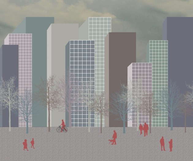 Wall&Deco OUT_UC2202 Urban Context Out System 2022 - mural z motywem miasta