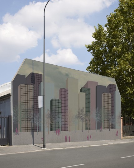 Wall&Deco OUT_UC2202 Urban Context Out System 2022 - mural z motywem miasta