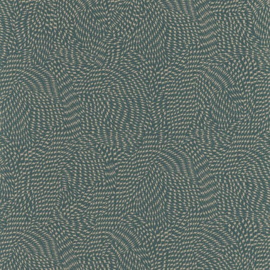 Casamance 75722854 Square Jasmin Passy Vert De Gris Fonce - tapeta geometryczna trójwymiarowa