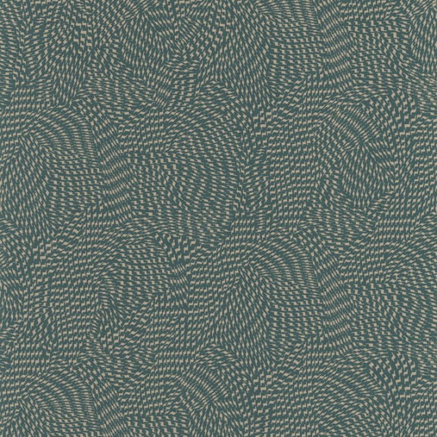Casamance 75722854 Square Jasmin Passy Vert De Gris Fonce - tapeta geometryczna trójwymiarowa