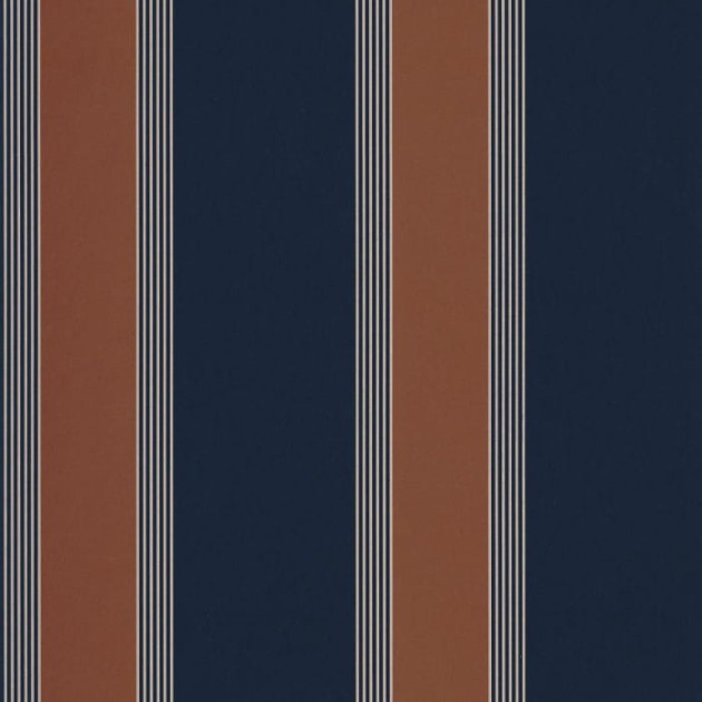 Casamance 75712446 Square Jasmin Auteuil Marine - tapeta w paski