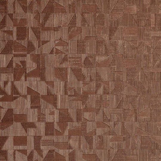 Casamance 74401160 Textures Metalliques Tiznit Acajou - tapeta mozaika metaliczna